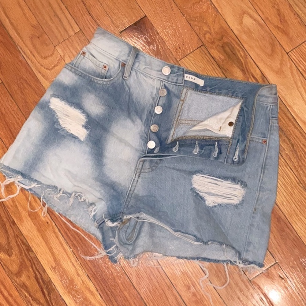 Pacsun high rise button up Jean shorts